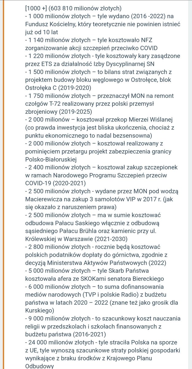 PowiadamW's tweet photo. Użytkownik wykopu o niku Rol-ex przygotował zestawienie jak PIS przepalił NASZĄ kasę. Wiedzieliście o każdym? 📢📢📢 https://t.co/mN15Ex119j