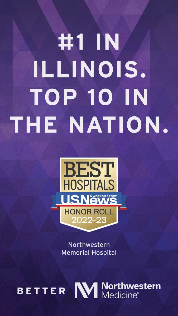 Congrats to <a href="/NorthwesternMed/">Northwestern Medicine</a> for having one of the top 10 hospitals in the nation! We’re so grateful to work with an organization that changes lives through better medicine.