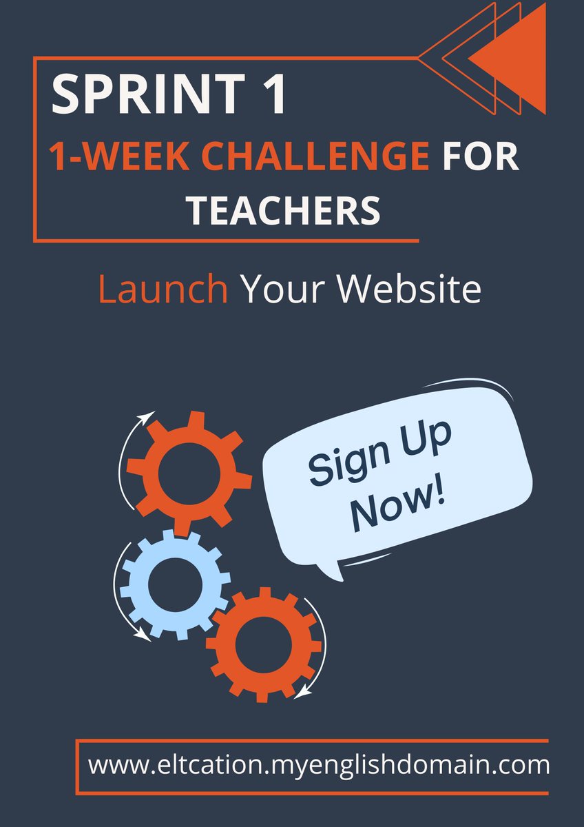 Want to launch your own website for learners and fellow teachers but unsure where to start? Or maybe you already have a website but feel stuck on where to go next? Join our free 1-week Sprint! eltcation.myenglishdomain.com/2022/08/04/spr…