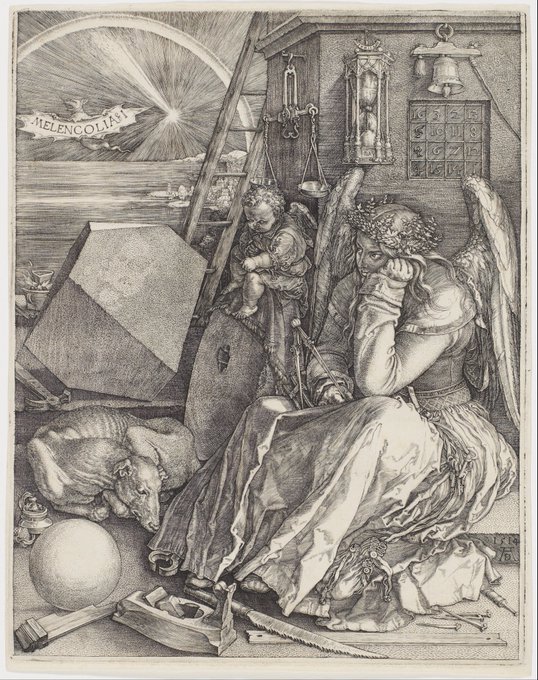 Durer's 'Melencolia I' is an image I keep returning to. https://t.co/BnOBEBLBTK 