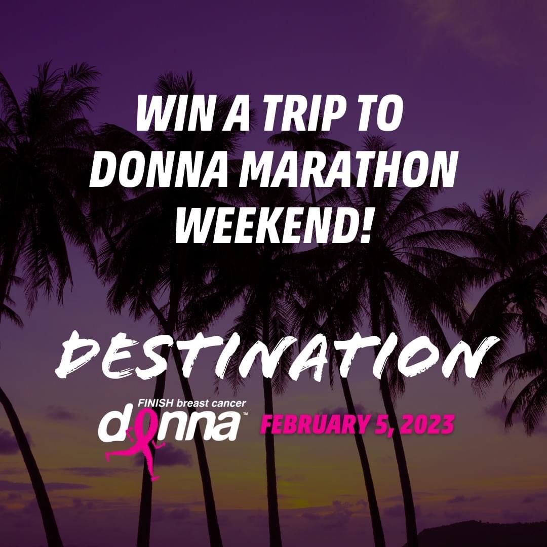runeatdrinkpod's tweet photo. WIN A TRIP TO the 2023 @262withDonna !  
Enter  today ➡️: https://t.co/NRnVaxjRgT

@DonnaFoundation has teamed up with  #DestinationMarathons! Join us this February!  Let’s run together to Finish Breast Cancer.

#DestinationDONNA #runeatdrink #runwalkrun https://t.co/P6BLOKHXzp