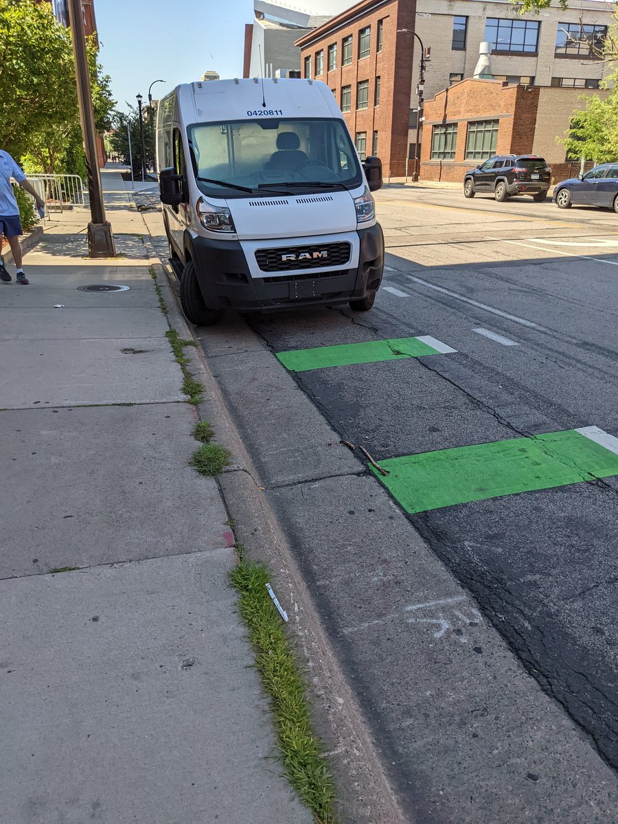 BenZvan's tweet photo. @USPS please ask your letter carriers not to force bicycles into car lanes. https://t.co/Nl6sMs1khm