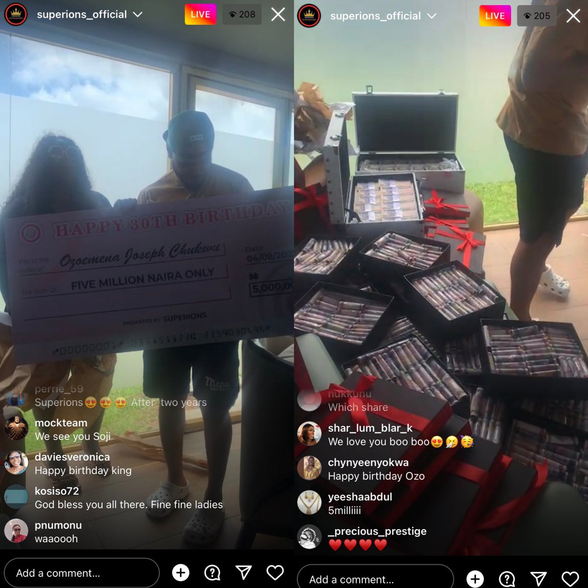 blueprintafric's tweet photo. Fans of former BBNaija lockdown housemate,  Ozo, surprised him with 5million naira and other cash prizes for his 30th birthday. 

Happy Birthday Ozo @ozo_chukwu https://t.co/1MN580n9KZ