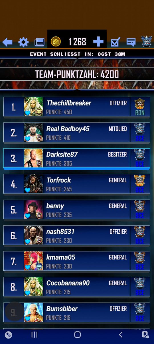 Trtg abgeschlossen 😉 #wwesupercard #saison8 #trtg #allesfürteam💯