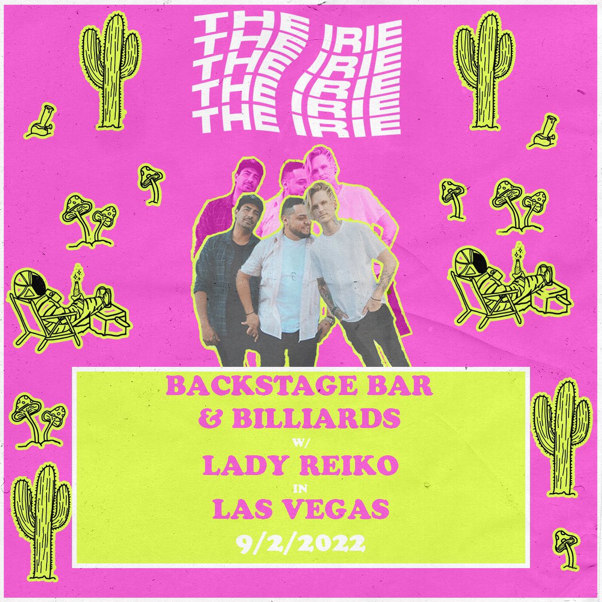 THE IRIE (@the_irie_band) on Twitter photo Vegas show added to our fall tour! <a href="/BackstageBarLV/">Backstage Bar & Billiards</a> September 2nd with <a href="/LadyReiko/">Lady Reiko</a> and more! Vegas show added to our fall tour! <a href="/BackstageBarLV/">Backstage Bar & Billiards</a> September 2nd with <a href="/LadyReiko/">Lady Reiko</a> and more!