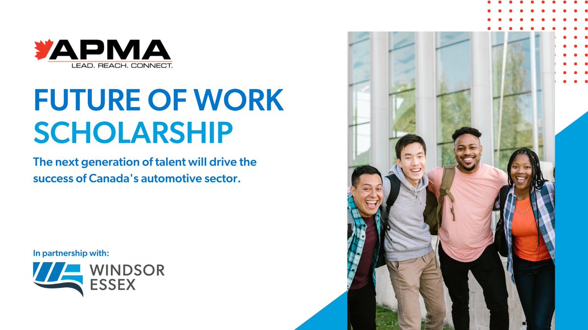 _investwe's tweet photo. .@APMACanada Future of Work Scholarship for post-secondary students studying engineering, skilled trades, cross border logistics &amp; policy leadership. @_investwe is a proud sponsor of this fantastic opportunity!

Apply today! Applications close on Sept. 30. https://t.co/hhMzJDNqTz https://t.co/g8bZkp0XXT