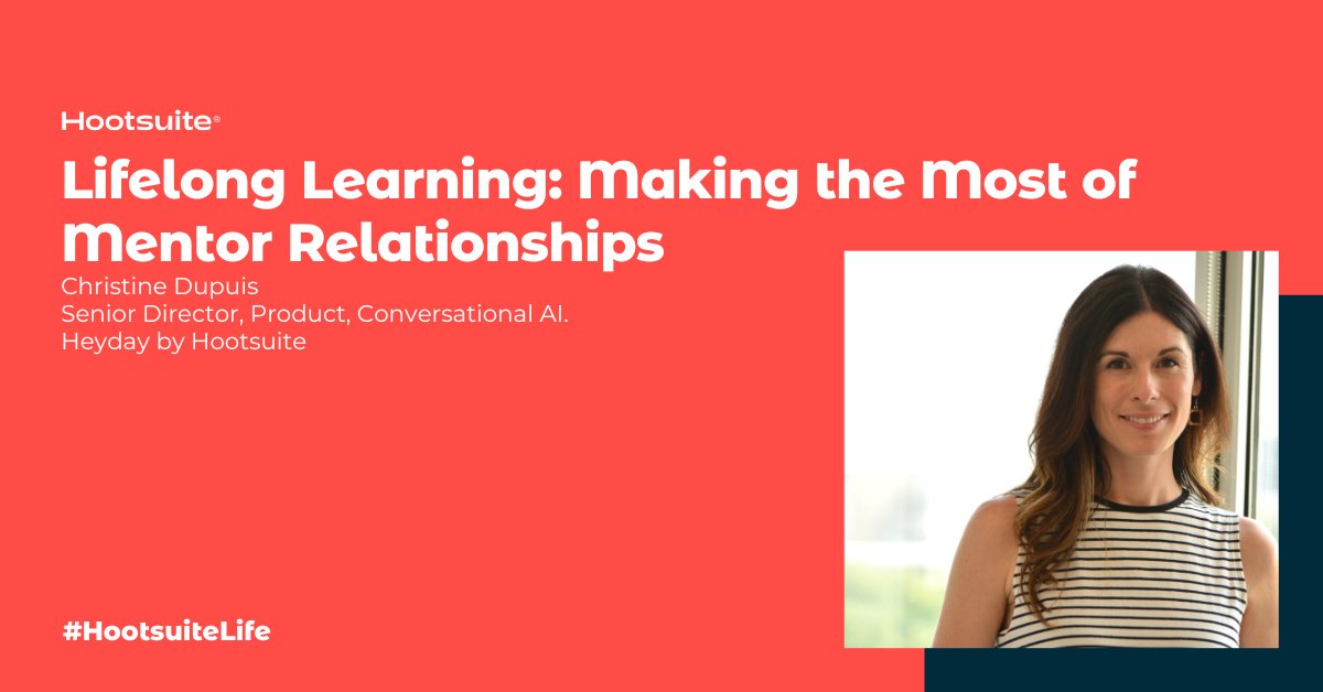 What makes a mentorship thrive? How do you make the most of one? Where do you even start?

Christine Dupuis, who leads Product Management at <a href="/heyday_ai/">Heyday by Hootsuite</a>, shares some learnings from her journey as a mentor and mentee: ow.ly/5OCY50KbC4r

#HootsuiteLife