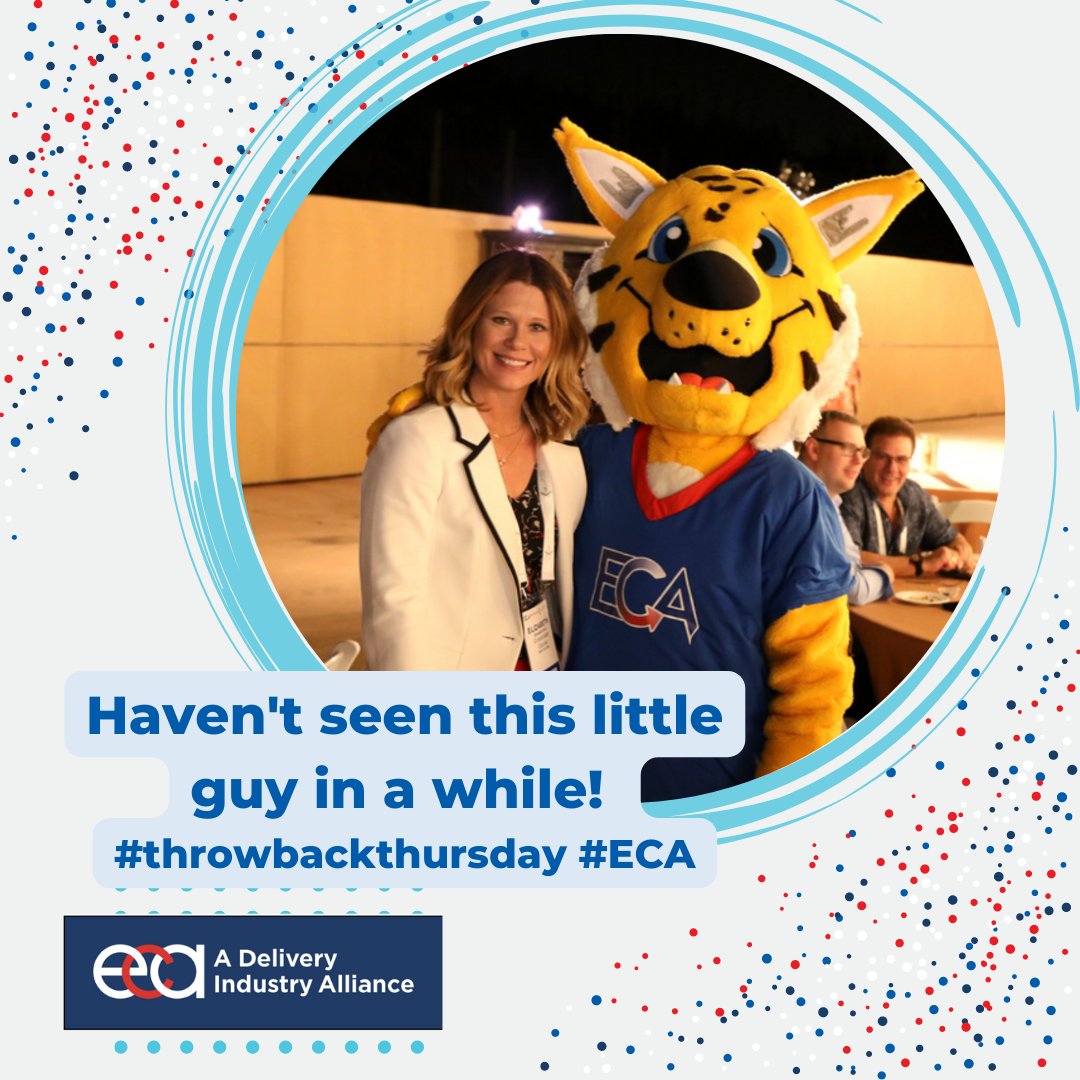 ECAassociation's tweet photo. #ThrowbackThursday to our "retired" ECA mascot! Do you remember the name of our beloved old friend? 

#eca #delivery #transportation #logistics #shippers #carriers #vendors https://t.co/wfIyScdo2P