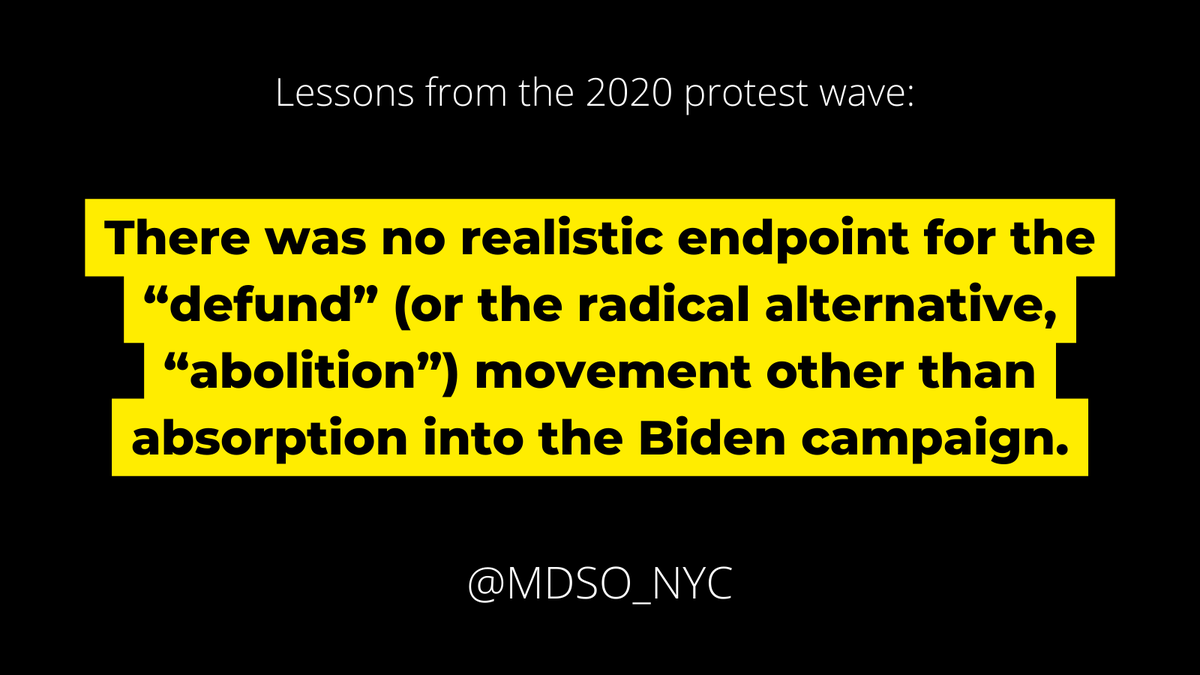 MDSO_NYC's tweet photo. Such is the inevitable result for all reform movements when a leading, independent, and revolutionary center – a center that would lead the struggle against racism and the bourgeoisie – is absent. #2020protests https://t.co/QDOiRFQsTS
