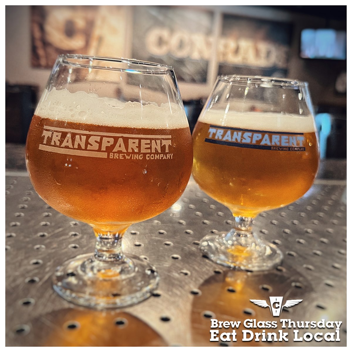 Conrads816's tweet image. TONIGHT, we have @TransparentBrew doing a Tap Takeover! We will be pouring: Qui Bit Fancy, Lucent Galaxies, Kick Stand, and Sock Hop! Buy the beer, keep the glass! Starts at 6PM for #FLIGHT, 6:30PM for everyone else! #Conrads816 #EatDrinkLocaL #DrinkLocal #TransparentBrewing