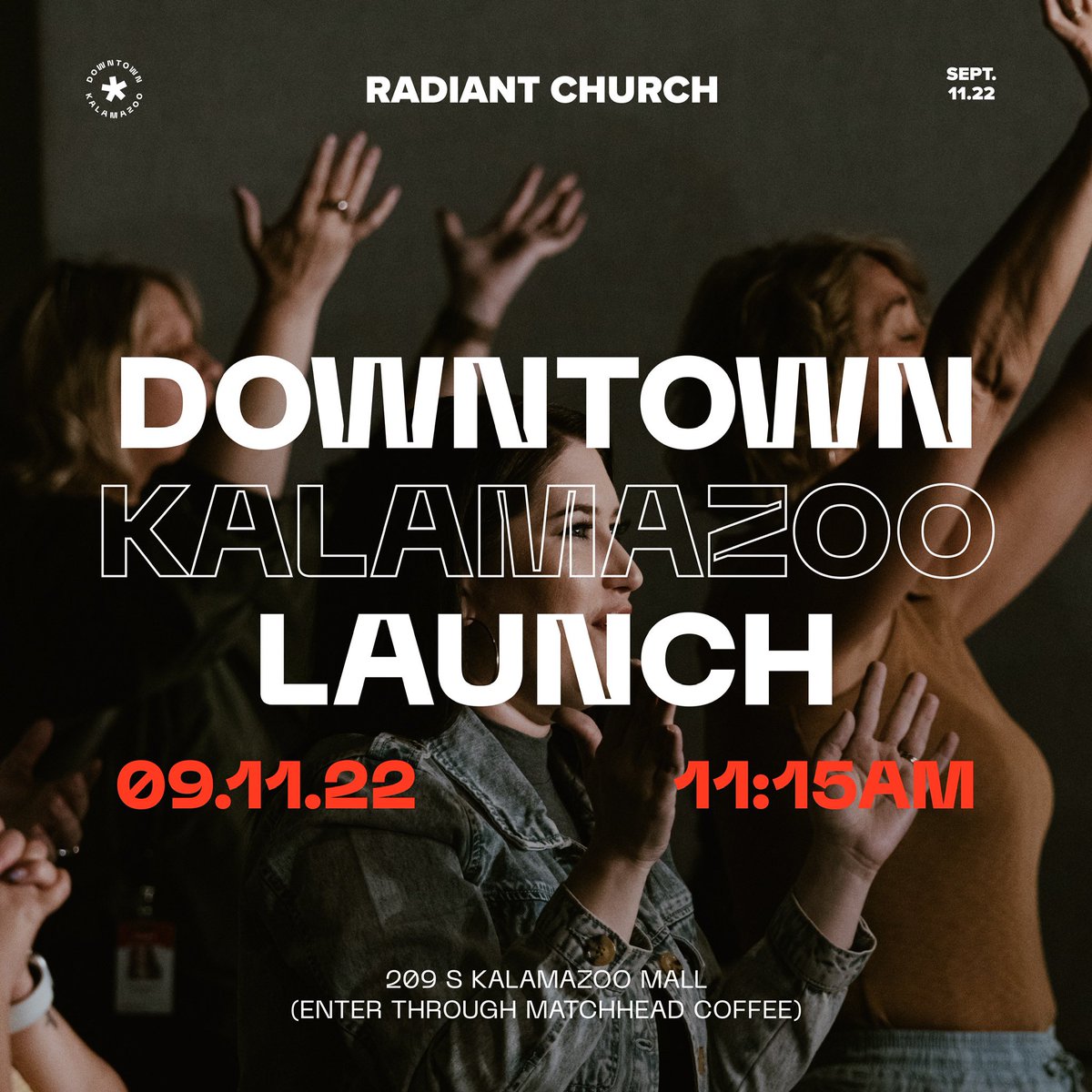 theradiantcity's tweet photo. Weekend Services are coming to Downtown Kalamazoo ❤️

Spread the word and tag someone who should join us on Sunday mornings at the Radiant City Center! https://t.co/jrhS5HUiz8