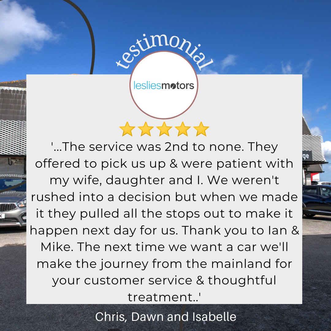 😀 Day made. We just love reading your reviews.

You can tell us what you think of your experiences with us by using the following links: 
👉 Google: bit.ly/LesliesMazdaGo…
👉 Facebook: bit.ly/LesliesFBRevie…