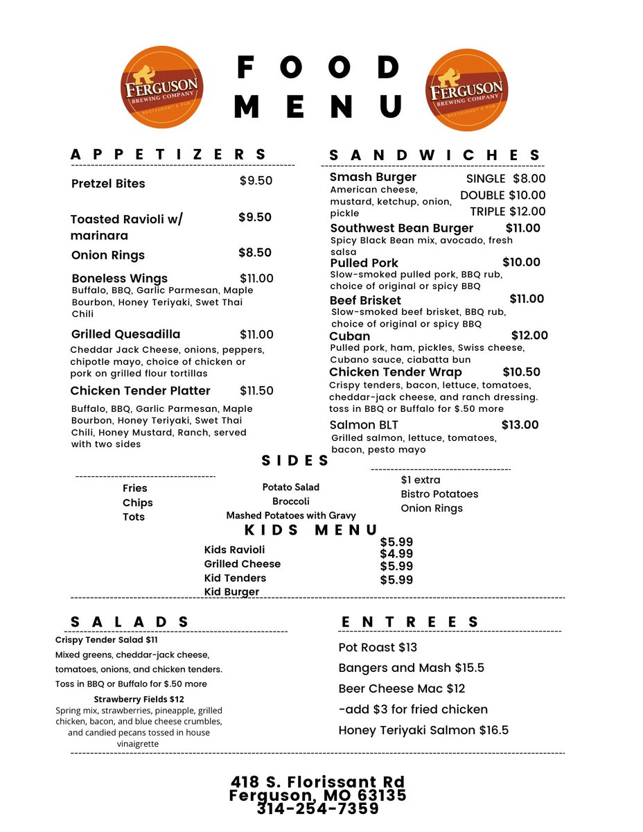 Pumpkin brewing, smoker rolling, and things are starting to look like normal again. We are still waiting for some more repairs and installs so we can’t offer our full menu just yet. But this is what we have available TODAY! Also, Beer Bingo is still on for tonight from 7-9 pm!