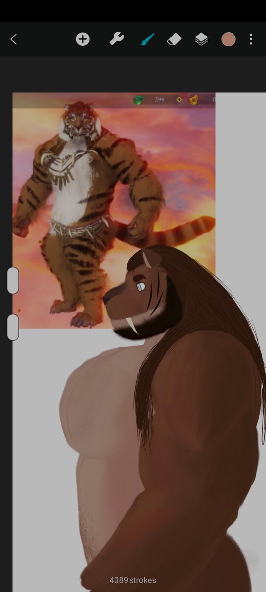 SmolWafol's tweet photo. Making my OC from Chimeraland (mobile game) #gayfurry #Furryartist #furrybara https://t.co/VUbN9cXqcb