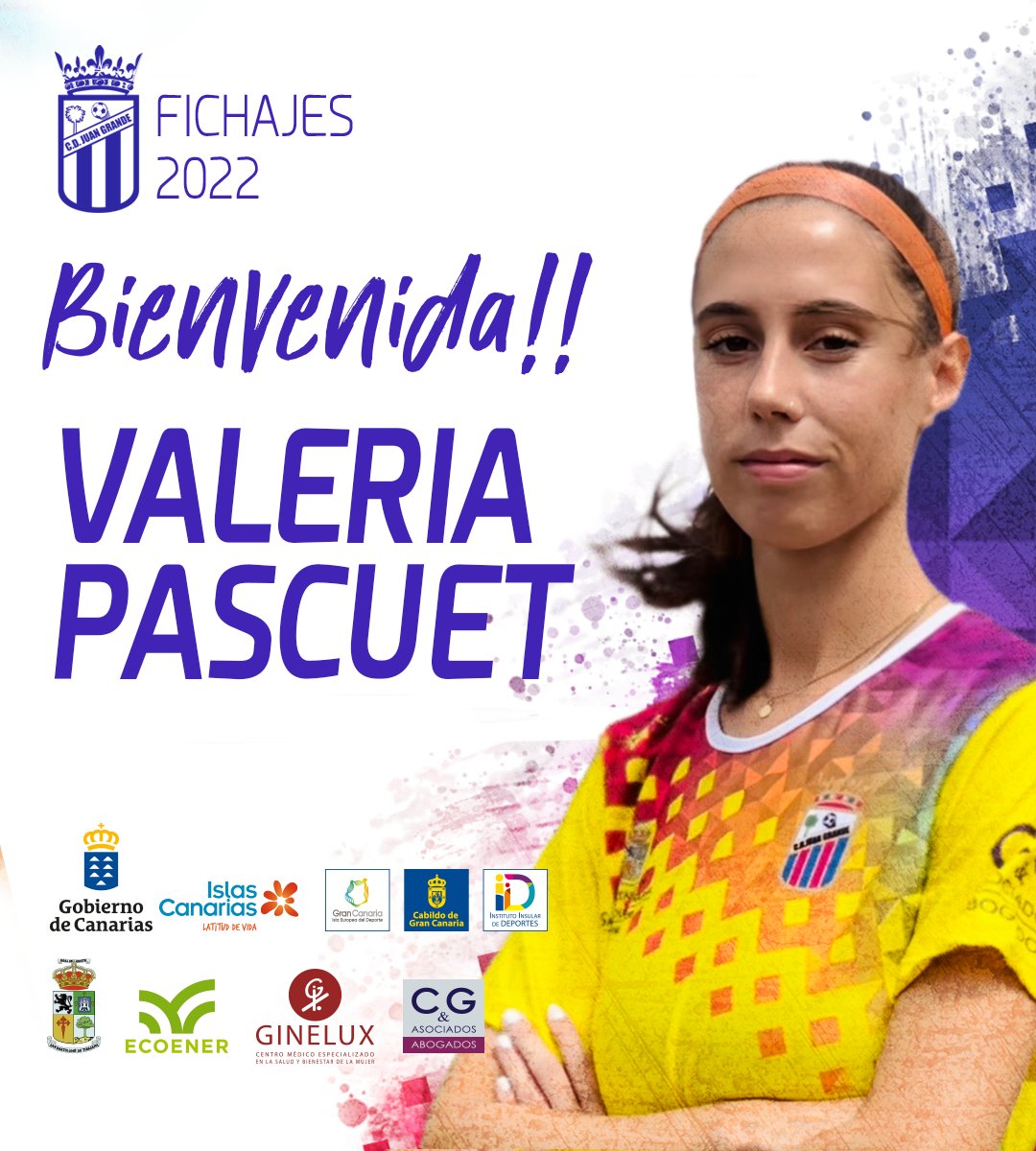 La jugadora y mediocentro <a href="/valeriapascuet8/">Valeria</a> llega al Ginelux Juan Grande Femenino ⚽️

¡Bienvenida Valeria! 👏​👏​👏