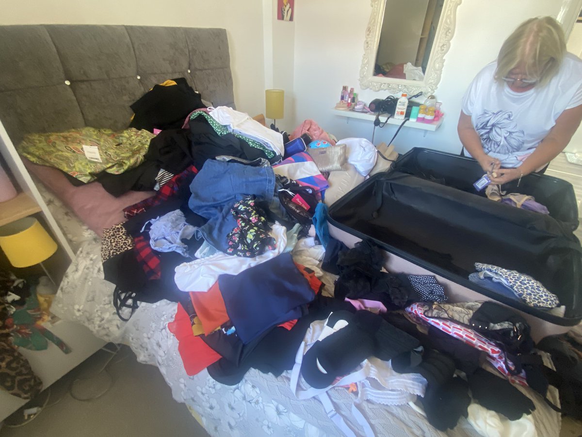 Lucyem12's tweet photo. @KLM_UK cancelling my flight the night before relocation to Thailand. Thanks for making me unpack my luggage rather than spending time with my family as I can no longer take the four suitcases I had prepaid for and I’m only left with 1! https://t.co/JiLzClTfHM