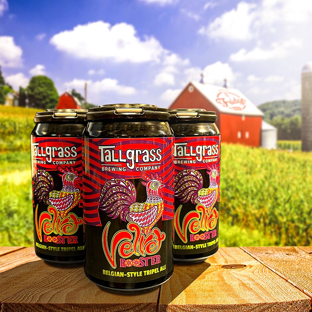 shopfridge's tweet photo. It's back!! @TallgrassBeer Velvet Rooster has hit the shelves at the Fridge! 🐓
#tallgrass #tallgrassbrewing #beer #beerstagram #velvet #rooster #tripel #tripelale #ale #manhattan #manhattanks #kansas #thefridge https://t.co/VuGEJmv0tR