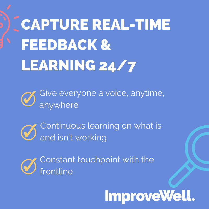 ImproveWellUK's tweet photo. Give everyone a voice with the award-winning, real-time feedback solution for improvement in healthcare. Used by thousands of healthcare professionals in the NHS and beyond.