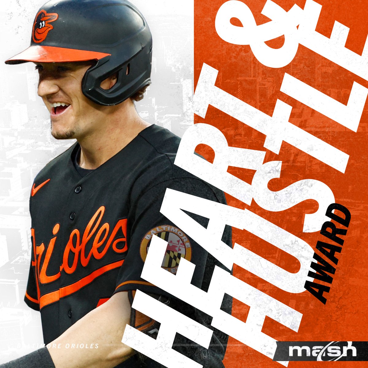 .<a href="/TheAustinHaysss/">Austin Hays</a> is making a name for himself, both on and off the field.

Hays is the Orioles' winner of the MLB Players Association “Heart &amp; Hustle” award 👏