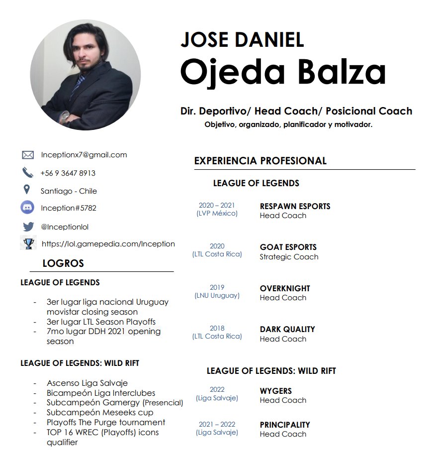 Inceptionlol's tweet image. Por razones de horario estoy LFT como Head/Strategic Coach (Wild Rift) para equipos en Latinoamérica.
Abierto a cualquier oferta.
MD open.

Cualquier tipo de difusión es realmente apreciado.