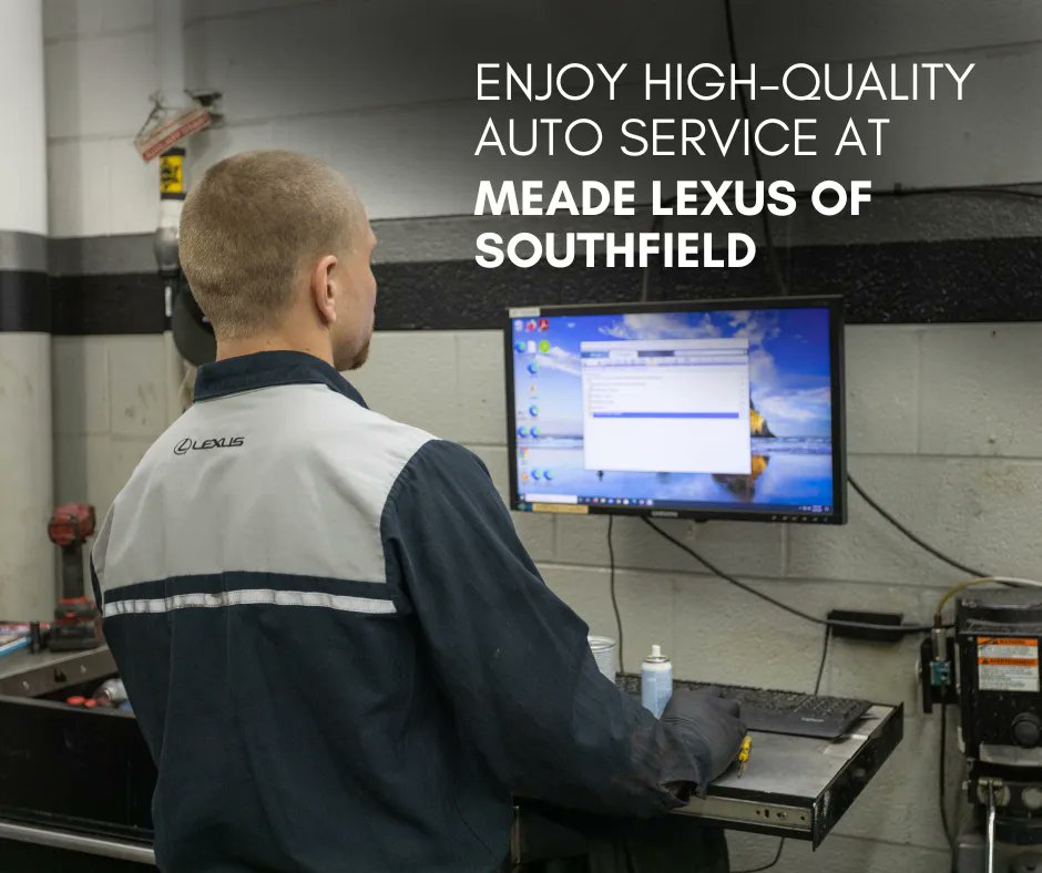 LexusSouthfield's tweet photo. When you’re looking for a service center to help with your routine maintenance or repair needs, there will be many options from which you can choose. Choose the team that knows your vehicle best - Visit us at Meade Lexus of Southfield today. https://t.co/76y2ggnBZF