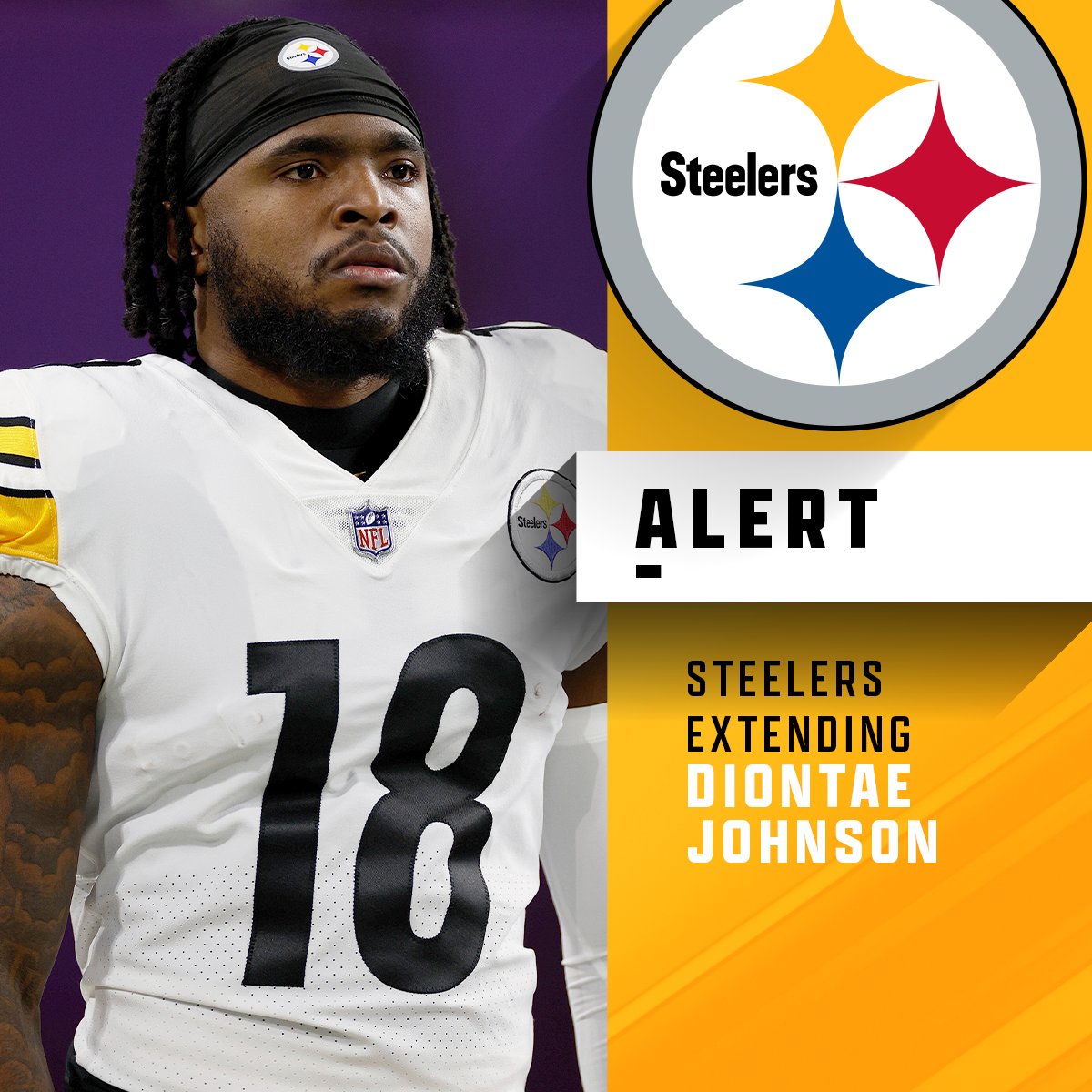 Steelers, WR Diontae Johnson agree to two-year, $36.71M extension. (via @MikeGarafolo)