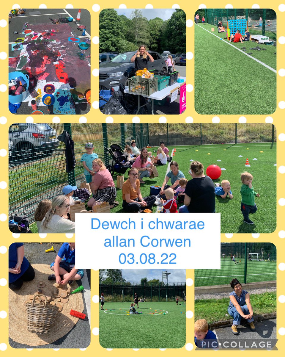 SdcpEngagement's tweet photo. #letsplayout sessions this week in Corwrn &amp; Llangollen ☺️🎨⚽️🥅 great partnership work @DLLActive @DLLCelfArts @ranger_play @DenbighshireHou @TNLComFundWales @office_sdcp and 115 children provided with healthy snack packs 🍏🥪 &amp; adults time to socialise too🥰 #yourplaceorours https://t.co/DnnWHnB9pw