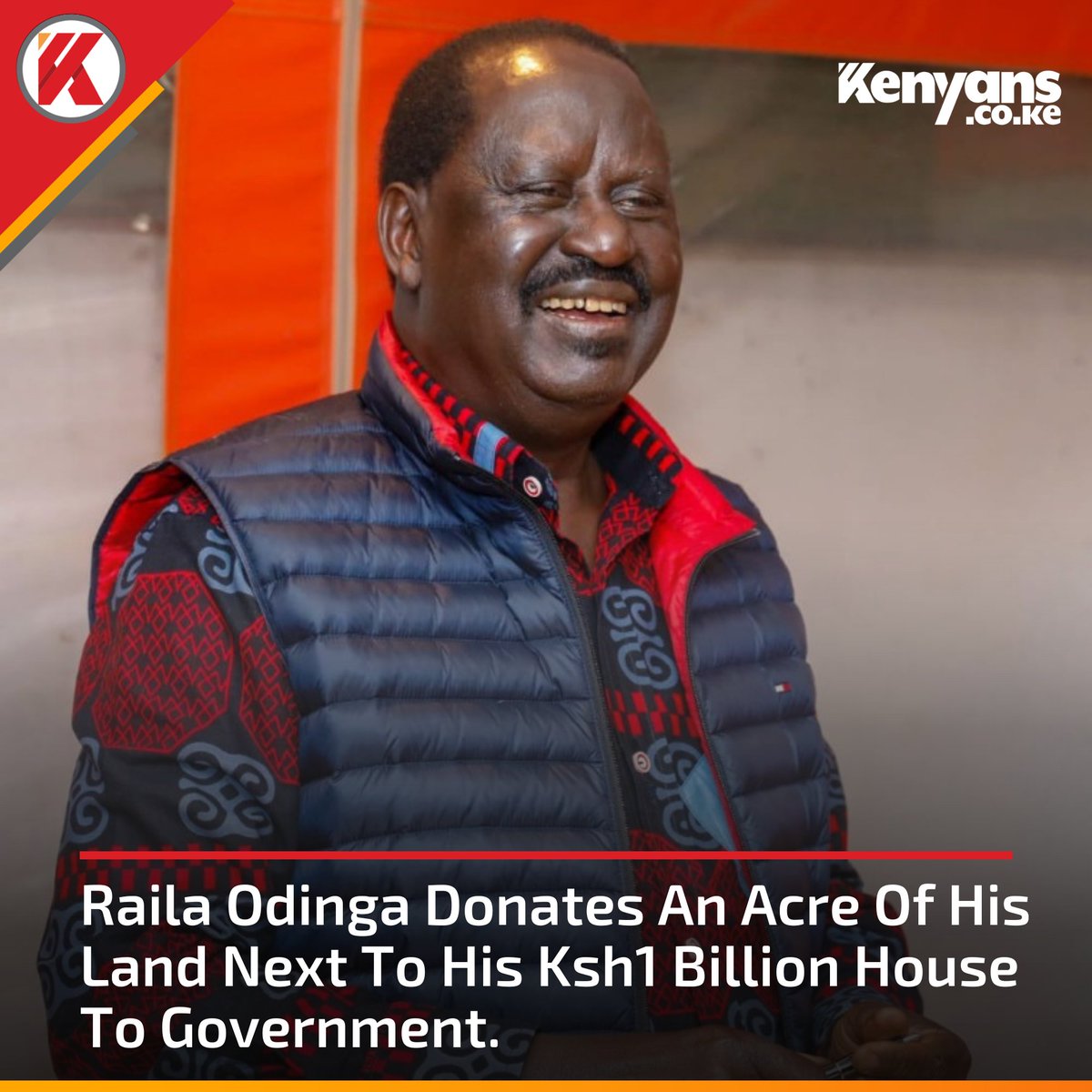 Kenyans's tweet photo. Raila donated the land in the leafy Riat Hills to Lake Victoria South Water Works Development Agency https://t.co/ptFGGoHCXh