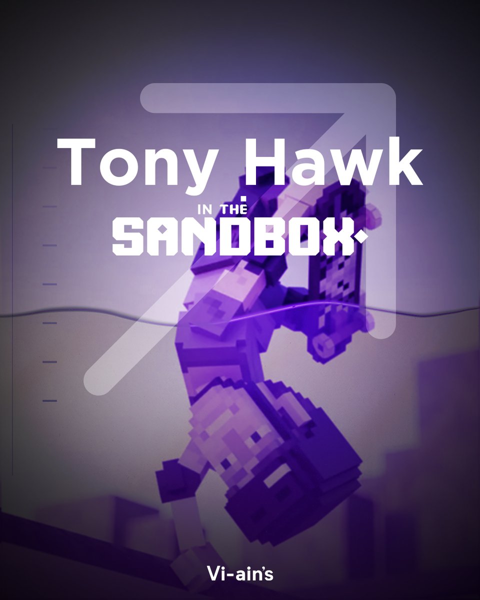 Vi_ains's tweet photo. @TonyHawk and @TheSandboxGame team up with @Autograph to create the Tony Hawk LAND 🚀 (With info from MSN, 2022) #blockchain #metaverse #wecreatethefuture https://t.co/xckAbn4wPL