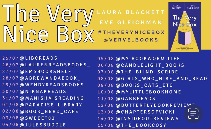 thereadingpara's tweet photo. It’s my turn on the book tour for #TheVeryNiceBox by Laura Blackett & Eve Gleichman, out now from @VERVE_Books.
Thread… https://t.co/Ptw3HxT02c