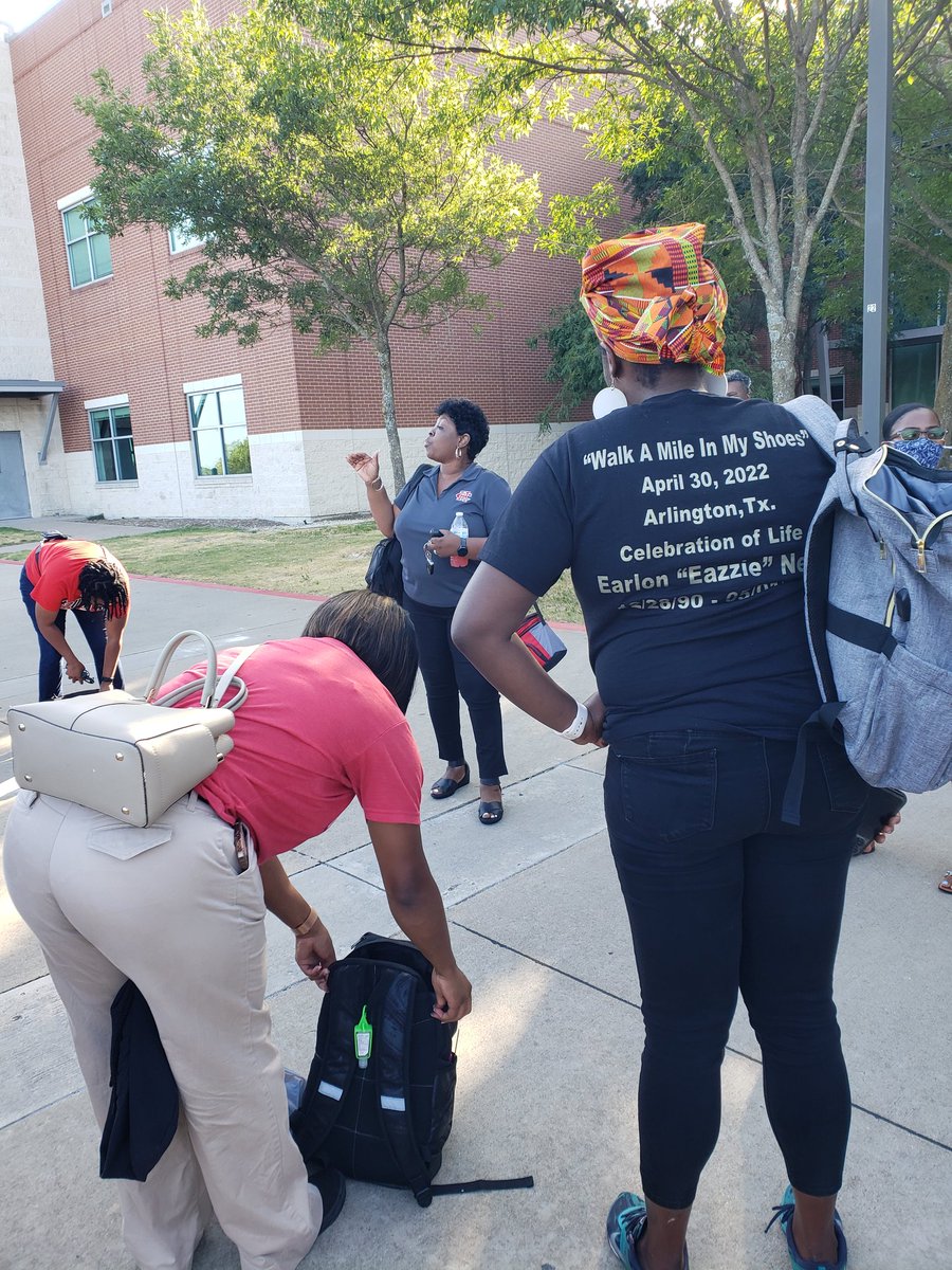 In the midst of a fire drill <a href="/lakimwilson/">Dr. LaKimberly Wilson</a> still conducted elementary math professional development. #sidewalkPD