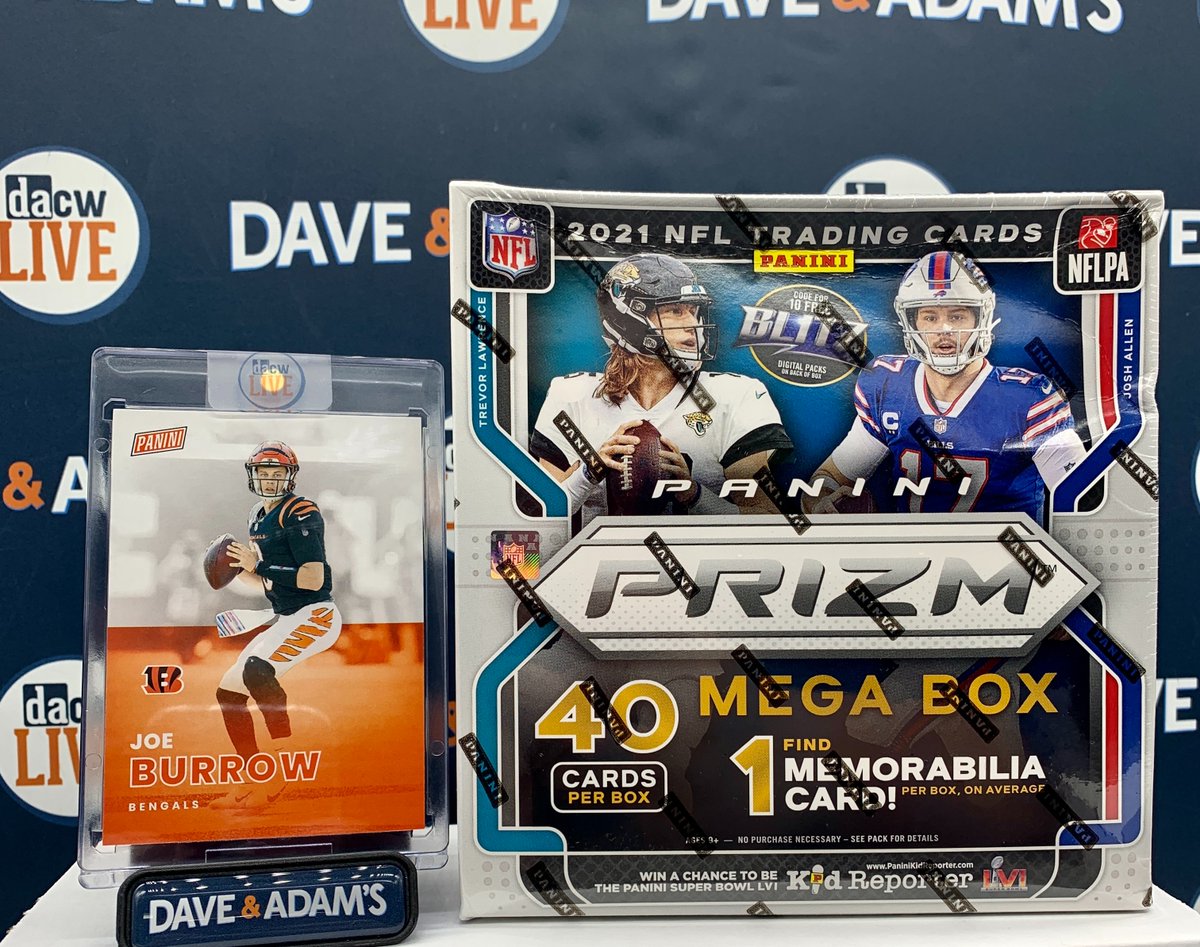 FOOTBALL IS BACK GIVEAWAY 🏈🎉 

Win this 2021 #Prizm Football Mega Box AND this <a href="/PaniniAmerica/">Panini America</a> National Exclusive Joe Burrow card!

To enter:
- Follow us
- Like &amp; RT this tweet
- Comment below how many snaps Lawrence &amp; Carr will combine for tonight

That's it! GOOD LUCK!