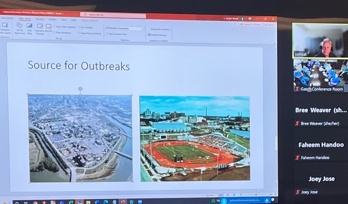 Mitch McClean (@mmcclean1) on Twitter photo A fun <a href="/IUIDfellowship/">Indiana University Infectious Diseases Fellowship</a> conference learning the history of the Indianapolis histoplasmosis outbreaks of 1979-1980s featuring Joe Wheat.
#idtwitter A fun <a href="/IUIDfellowship/">Indiana University Infectious Diseases Fellowship</a> conference learning the history of the Indianapolis histoplasmosis outbreaks of 1979-1980s featuring Joe Wheat.
#idtwitter