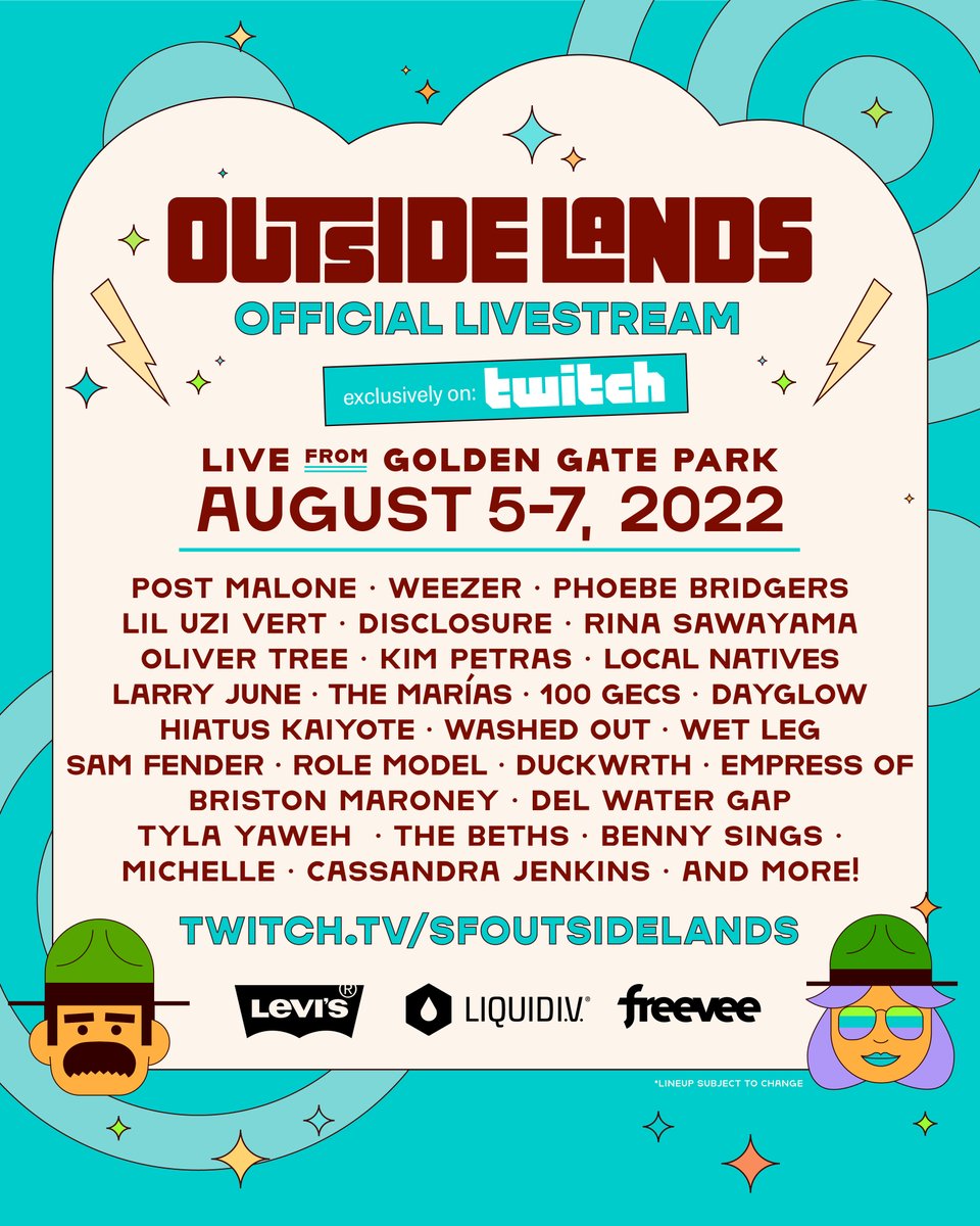 Outside Lands live stream lineup