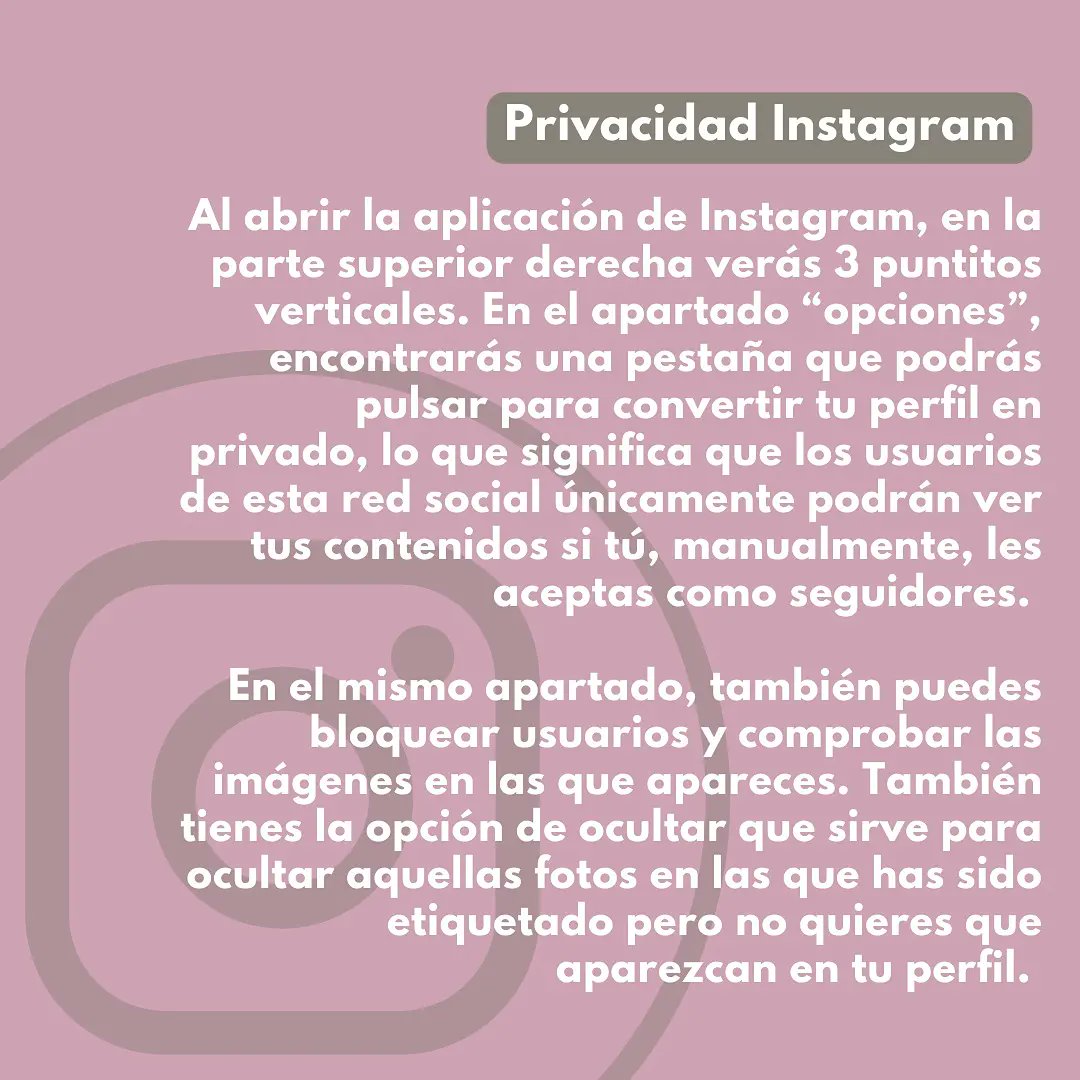 Recuerda tener un buen control sobre tu privacidad en tus redes sociales ya que cualquiera podría tener acceso a ellas 

#privacidad #mamadigital