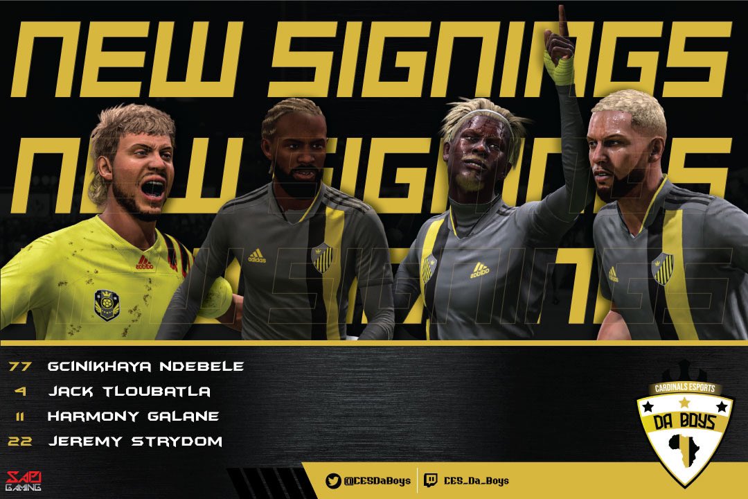 We would like to introduce you to our new signings for the 19th <a href="/SAProClub/">SA Pro Club League</a>  season!!! LFG!