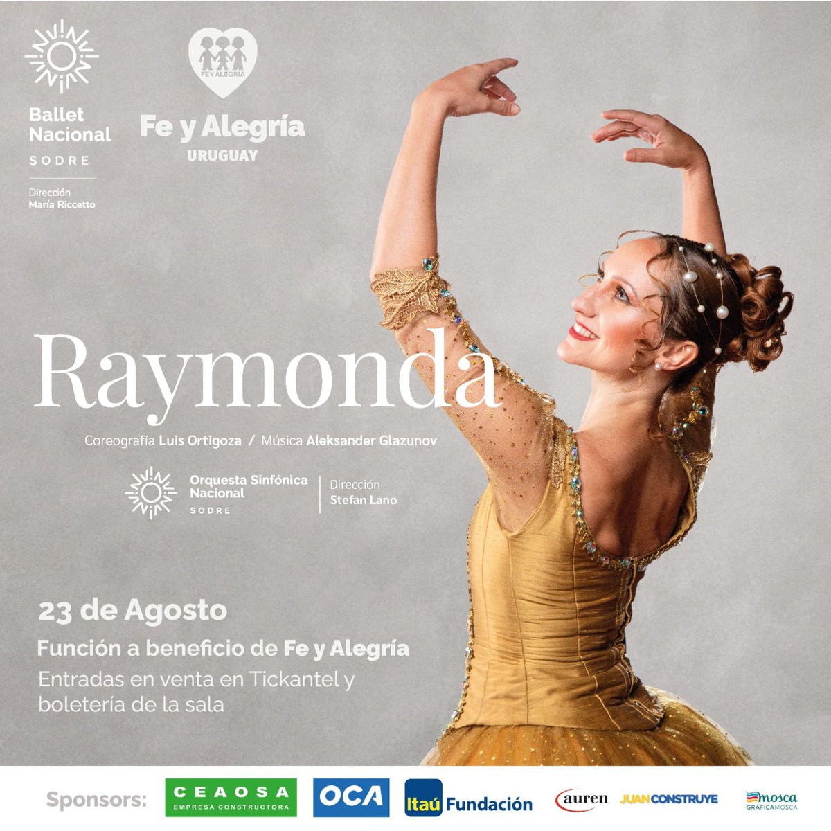 Felices de anunciar que la función de Raymonda del <a href="/BNSballet/">Ballet Nac. SODRE</a> del 23 de agosto es a beneficio de Fe y Alegría . Los esperamos para disfrutar de un gran espectáculo y la mismo tiempo colaborar con nuestros proyectos educativos 🙌❤️