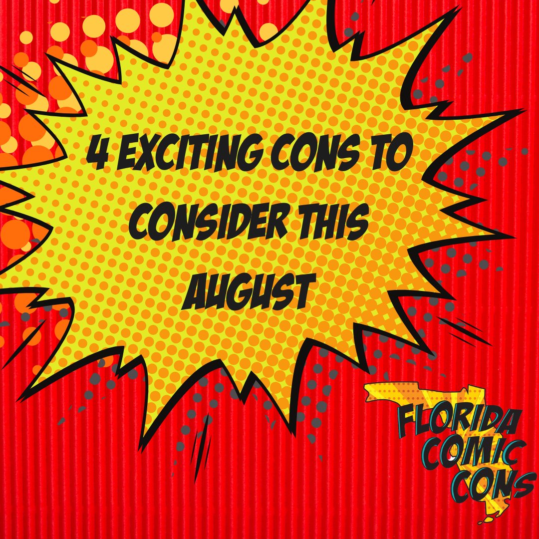 FloridaCons's tweet image. Want to know about cons happening in August? Read about 4 exciting cons in Florida Comic Cons latest blog!

floridacomiccons.com/4-exciting-con…