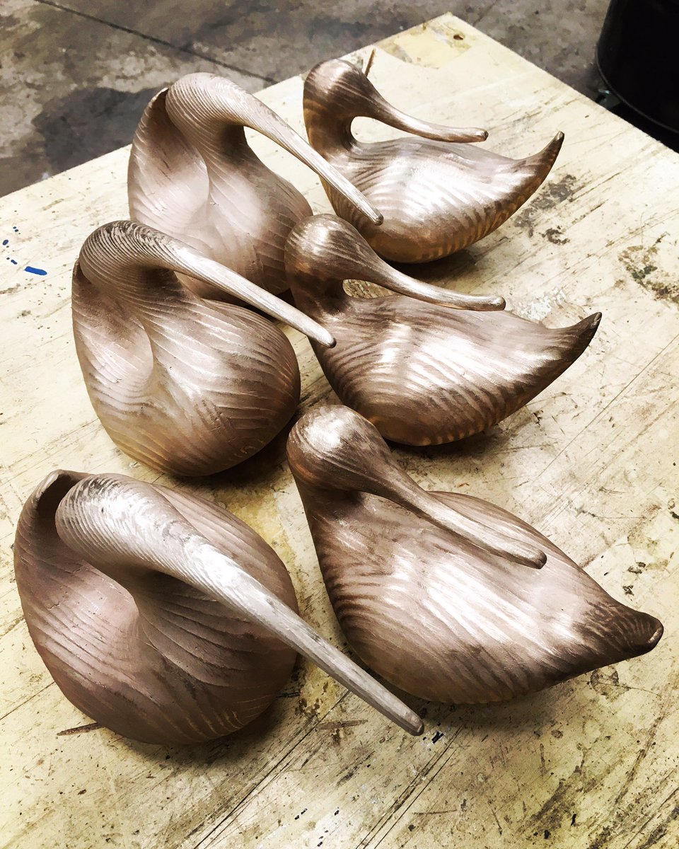 bronze_foundry's tweet photo. Awaiting patinas, this flock are by sculptor Jon Thompson for whom we regularly cast bronzes
#bronzefoundry #bronzecast #manchester #preston #leeds #chester #lostwax #bronzecast #bronzecraft #sculpture #molding #foundry #liverpool #lancashire #bronzestatues #bronzesculpture https://t.co/tRnhkYzQbI