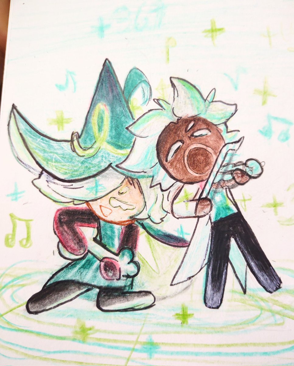 ValvetD's tweet photo. The fact that these two have the same ability makes me giggle!
#clovercookie
#mintcookie
#CookieRunKingdom https://t.co/iiOccbqSS7