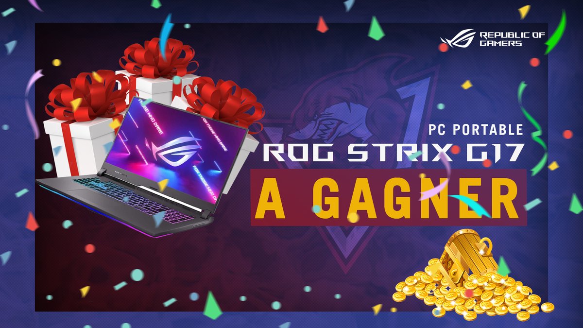 GIVEWAY TIME ! 🥳

Tente de gagner un pc portable ROG STRIX G17 ! 

Rien de bien compliqué : 

Follow <a href="/Wshark67/">WSHARK 🦈</a> et <a href="/ASUS_ROG_FR/">ROG France</a> 
Fav et RT ce tweet  ! 

TAS le 30/08 le jour de mon anniversaire. 

C'est pas beau ca ? 

GLHF ❤️
