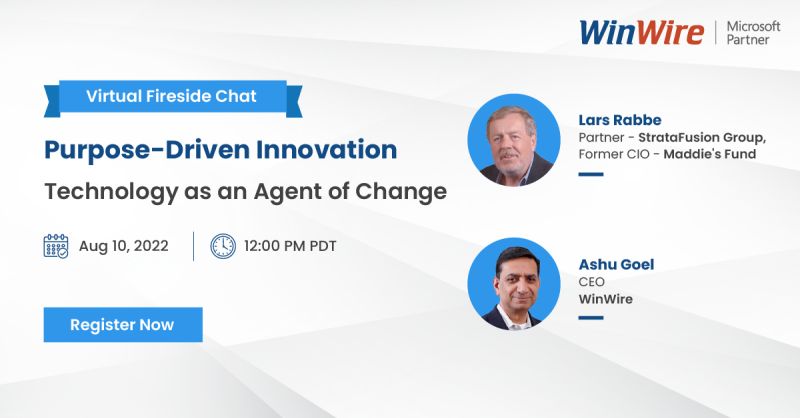 Please join me on August 10th at 12 PM PST for our Purpose-Driven Virtual Fireside chat, featuring 
@lrabbe.

Register here: lnkd.in/gba3VEV9

#leadership #purposedriveninnovation #digitaltransformation