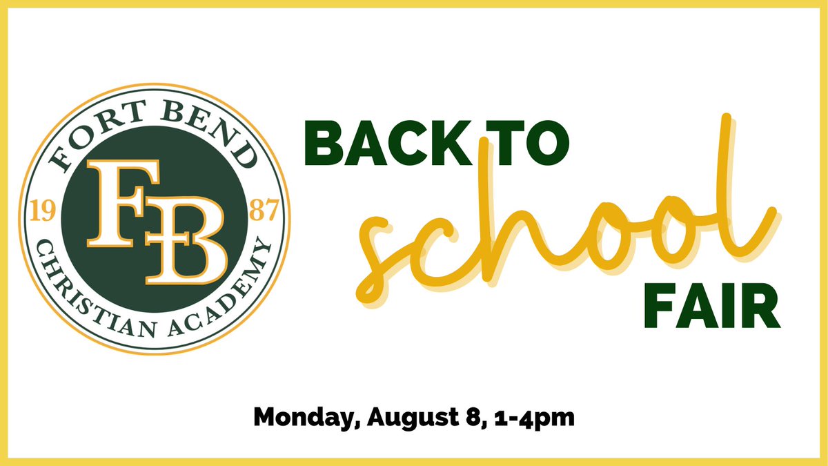 FBEagles's tweet photo. Don't forget! Monday, August 8 is our annual Back to School Fair from 1-4pm. Parents and students will have the opportunity to gear up for the new year with orientations, student activities, meeting campus organizations, and more! Check your email for the full schedule. https://t.co/KlB3uicq0r