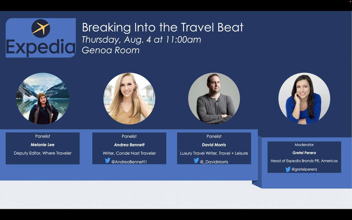 _cchudson_'s tweet photo. #NABJNAHJ22 attendees, come check out the @Expedia our panel at 11am in the Genoa Room! @gretelperera @AndreaBennett1 @_DavidMorris https://t.co/oxLPJGfHAY