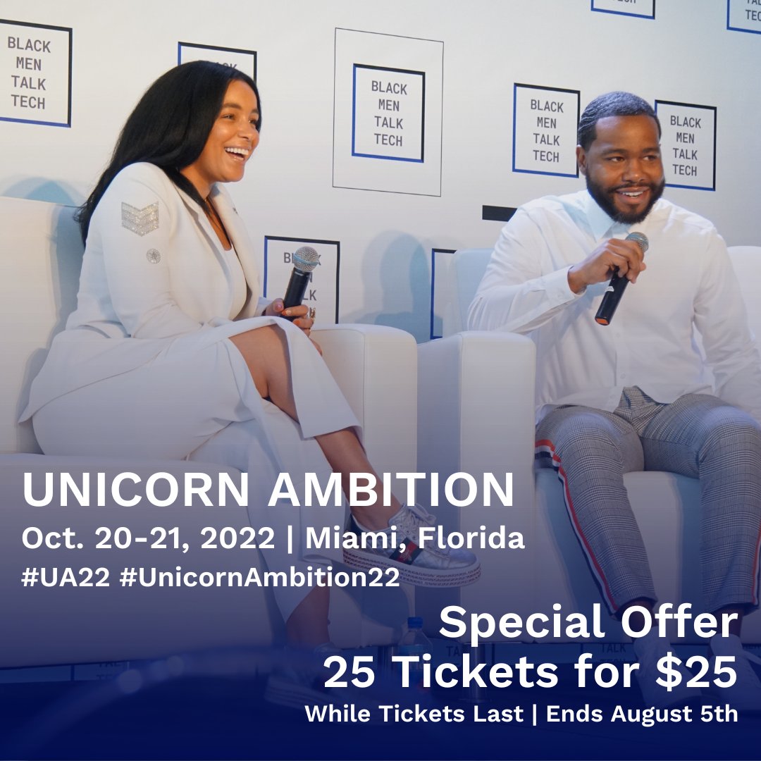 BMTalkTech's tweet photo. Unicorn Ambition tickets are now LIVE. First 25 tickets are $25! Register now for Miami's hottest conference for founders this October 20th and 21st at https://t.co/Ou6vqobopq https://t.co/6lD15CW1nq