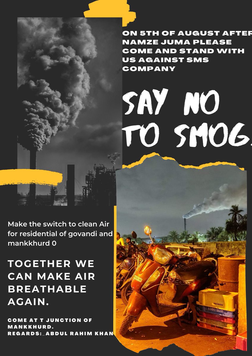 abdulspeaks_'s tweet photo. Come and join  us on 5th of August after Namze Juma at T junction point.
Protest against #SMS company #savegovandi #CleanAir 
@GovandiCell @abuasimazmi 
@rais_shk https://t.co/rwFLyoKGJS