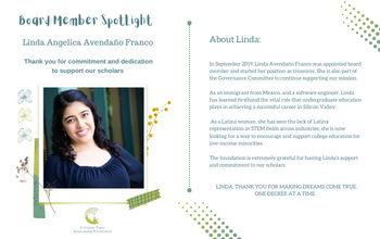 CTSFoundation's tweet photo. 8/8
The foundation is extremely grateful for having Linda's support and commitment to our scholars. 

 Linda, thank you for making dreams come true, one degree at a time. https://t.co/3PJ7W29pxS