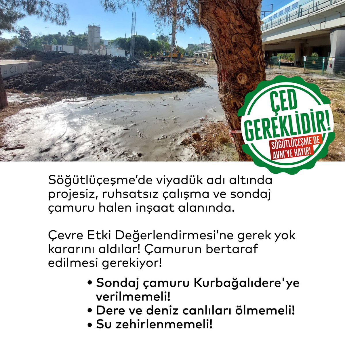 Omuz ver yeşil alanlarımızı birlikte savunalım🦉
Söğütlüçeşme'de yaklaşık 100.000 m2'lik alana Ulaştırma Bakanlığı ve Akfen Holding birlikte AVM ve Otopark Projesi yapmak için 250 ağacı keserek yok etti. 
#SöğütlüçeşmedeKatliamVar