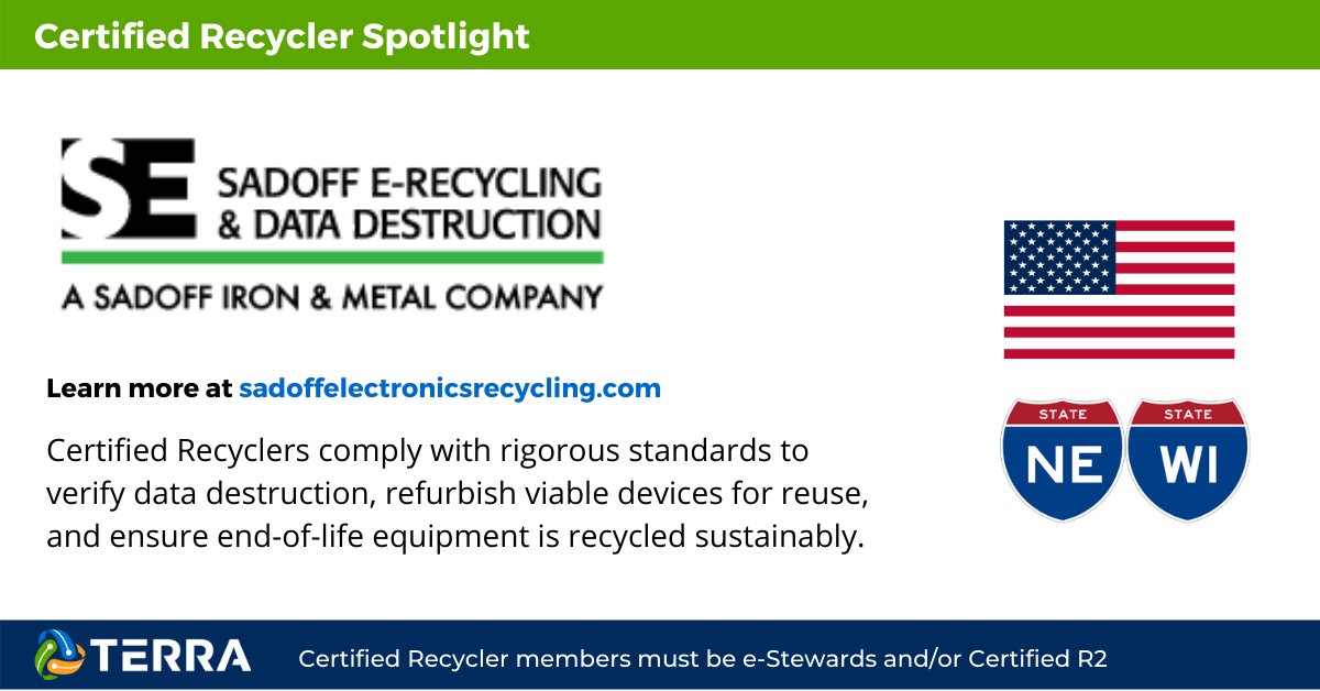 jointerra's tweet photo. Wise IT asset managers choose e-Stewards and/or R2 Certified organizations for secure and sustainable #ewaste and #ITAD solutions.
https://t.co/fqGIqUDObk
#certificationmatters #reuse #recycle #datasecurity #digitalinclusion #jointerra https://t.co/LWREfQohnC