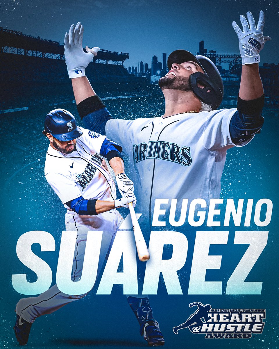 Seattle Mariners on X: Heart. Hustle. Good vibes. Congratulations to  Eugenio Suárez on being named our 2022 #HeartandHustle Award winner! 👏   / X